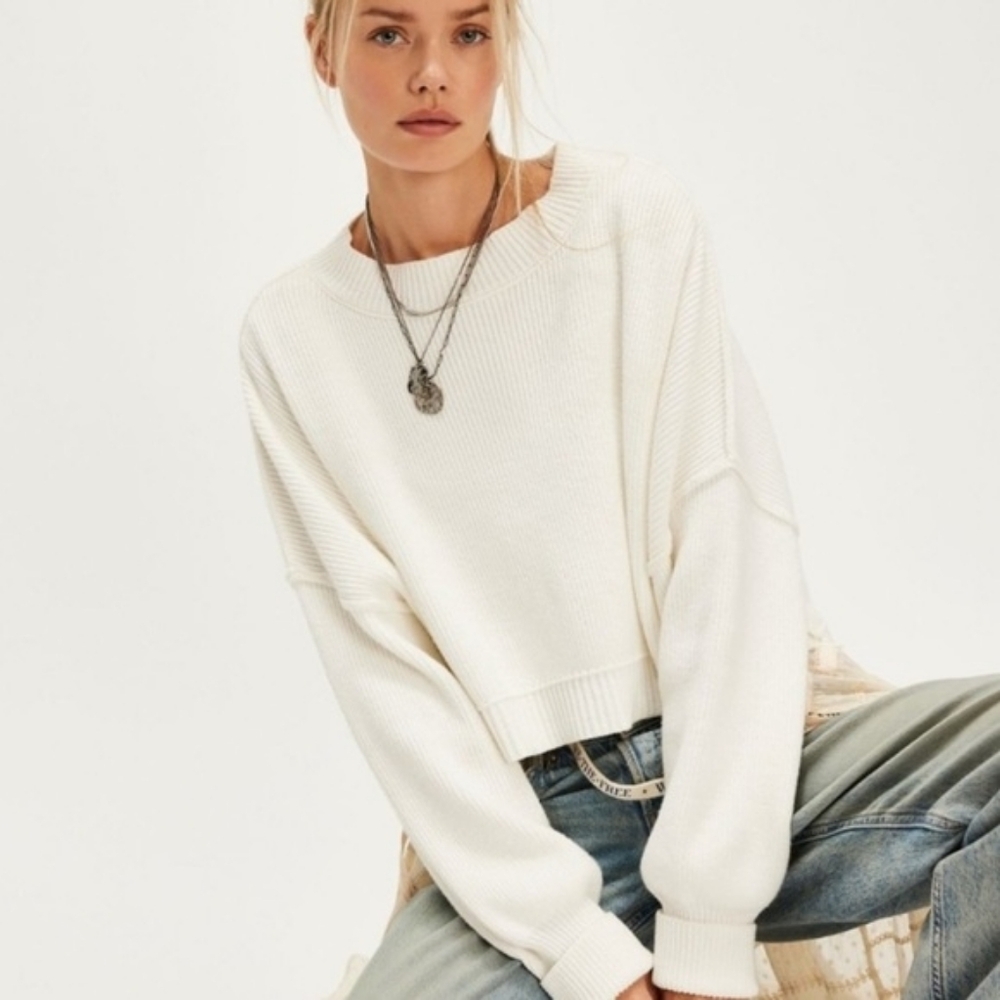 Free People Easy Street Crop Sweater